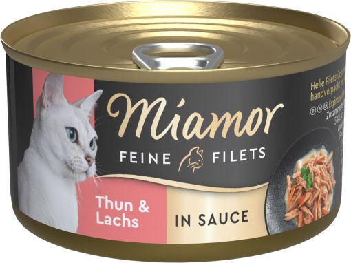 MiamorDose Feine Filets Thunfisch & Lachs in Sauce 85 g (Menge: 24 je Bestelleinheit)
