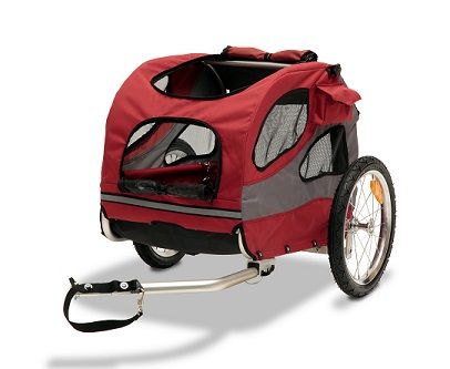 PetSafe Happy Ride Aluminium-Fahrradanhänger rot/grau