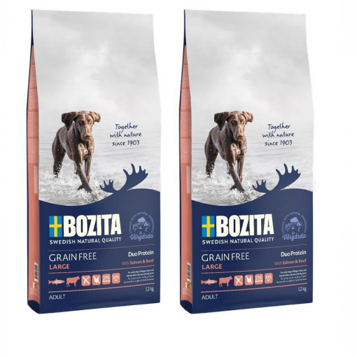 Bozita Grain Free Salmon & Beef Large 2 x 12 kg Sparpaket