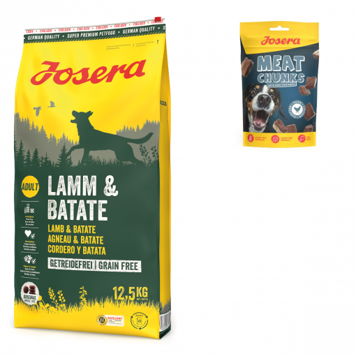 Josera Lamm & Batate 12,5 kg + Meat Chunks Chicken 70g GRATIS