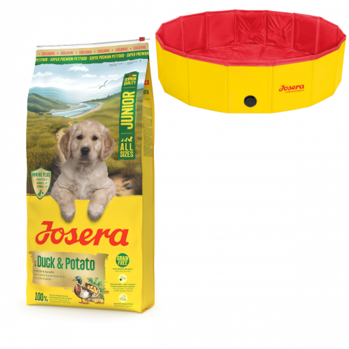 Josera Duck & Potato Junior 12,5 kg + Hundepool 120x30 cm gratis