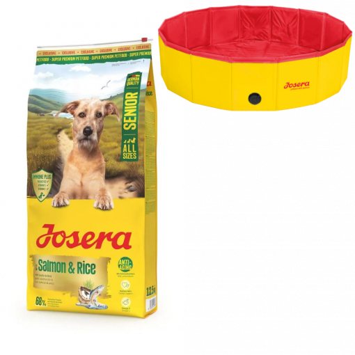 Josera Salmon & Rice Senior 12,5 kg + Hundepool 120x30 cm gratis Josera Salmon & Rice Senior 12,5 kg + Hundepool 120x30 cm gratis