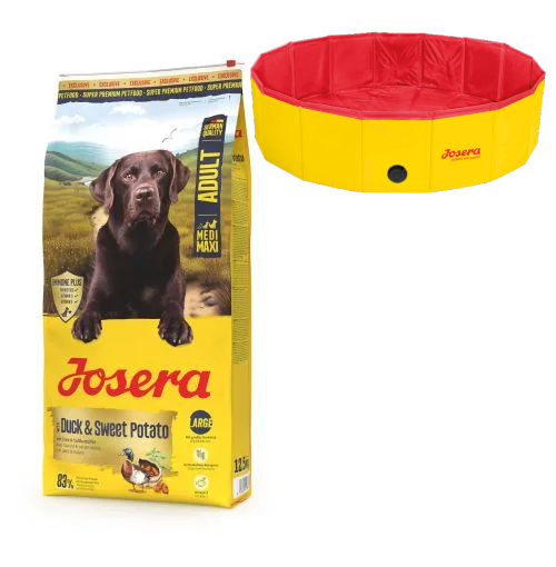Josera Duck & Sweet Potato Medi/Maxi 12,5 kg + Hundepool 120x30 cm gratis