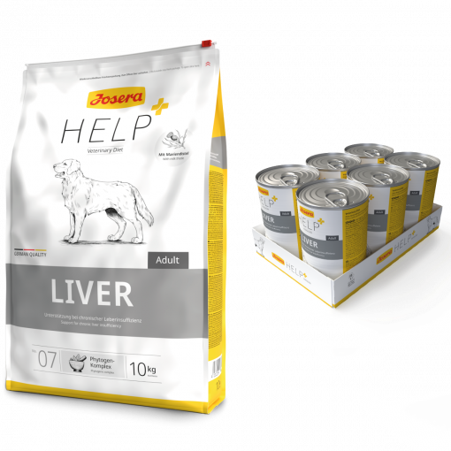 Josera Help Liver 10 kg + 6 x 400 g Help Liver Nassfutter gratis