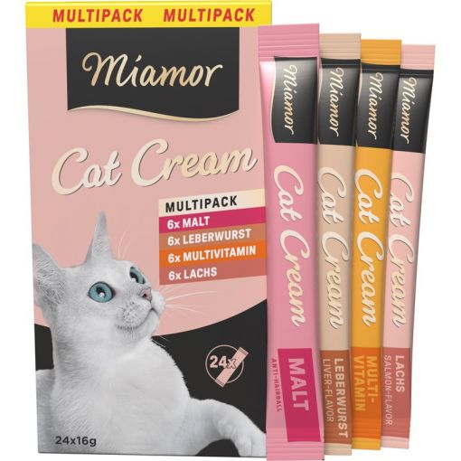 Miamor Snack Cream Vielfalt Multipack 24x16g (Menge: 4 je Bestelleinheit) Miamor Snack Cream Vielfalt Multipack 24x16g (Menge: 4 je Bestelleinheit)