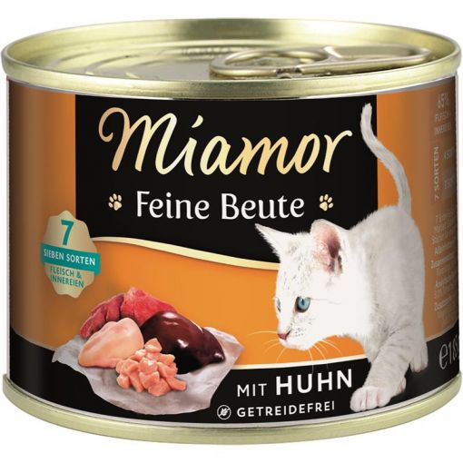 Miamor Dose Feine Beute Huhn 185 g (Menge: 12 je Bestelleinheit)