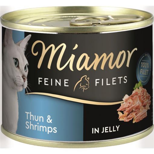 Miamor Dose Feine Filets Thunfisch & Shrimps 185 g (Menge: 12 je Bestelleinheit)