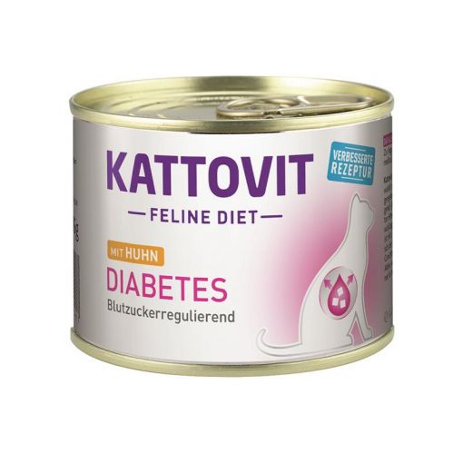 Kattovit Dose Feline Diet Diabetes/Gewicht Huhn 185g (Menge: 12 je Bestelleinheit)