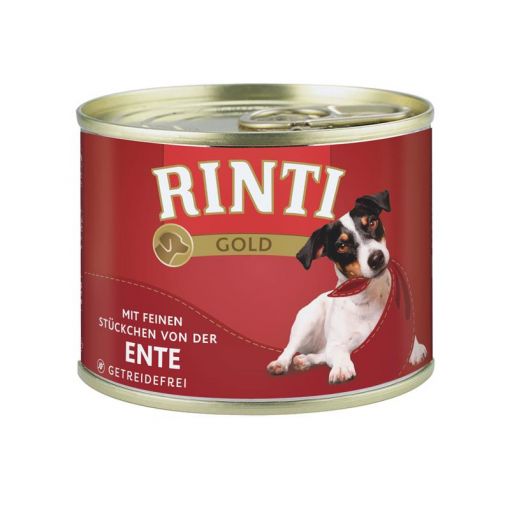 Rinti Dose Gold mit Ente 185 g (Menge: 12 je Bestelleinheit)
