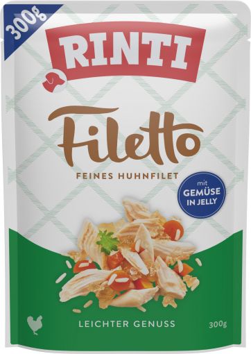 Rinti P.B. Filetto Huhn & Gemüse in Jelly 300g (Menge: 6 je Bestelleinheit) Rinti P.B. Filetto Huhn & Gemüse in Jelly 300g (Menge: 6 je Bestelleinheit)