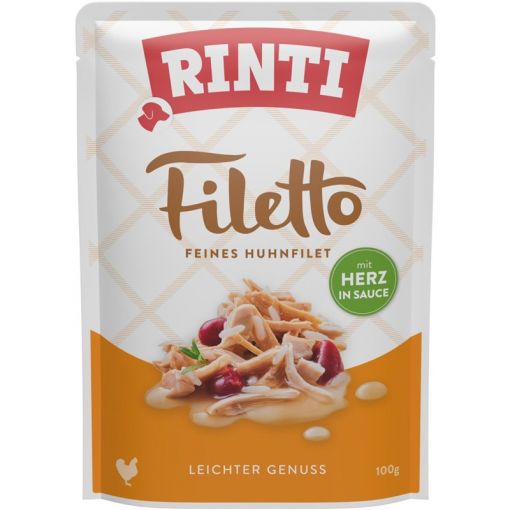 Rinti P.B. Filetto Huhn & Herz in Sauce 100g (Menge: 24 je Bestelleinheit) Rinti P.B. Filetto Huhn & Herz in Sauce 100g (Menge: 24 je Bestelleinheit)