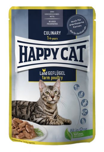 Happy Cat Pouches Culinary Land Geflügel 85g (Menge: 24 je Bestelleinheit)