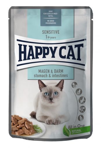 Happy Cat Pouches Sensitive Magen & Darm 85g (Menge: 24 je Bestelleinheit)
