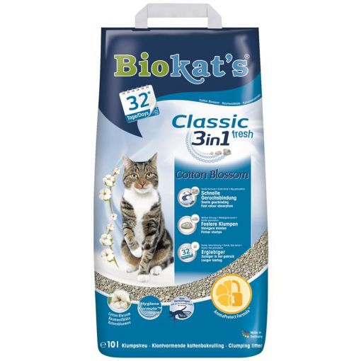 Biokats Classic 3 in 1 Fresh Cotton Blossom 10 Liter