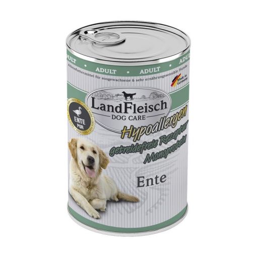 Landfleisch Dog Care Hypoallergen Ente 400g (Menge: 6 je Bestelleinheit) Landfleisch Dog Care Hypoallergen Ente 400g (Menge: 6 je Bestelleinheit)