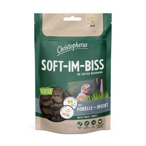 Christopherus Snacks Soft-Im-Biss mit Forelle & Insekt 125 g (Menge: 12 je Bestelleinheit)