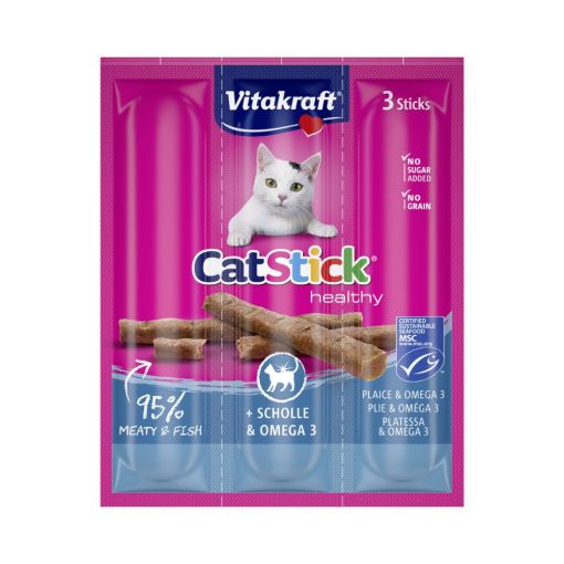 Vitakraft Cat Stick mini Scholle & Omega 3 3 Stück