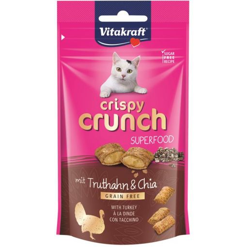 Vitakraft Cat Crispy Crunch Superfood Truthahn & Chia 60 g