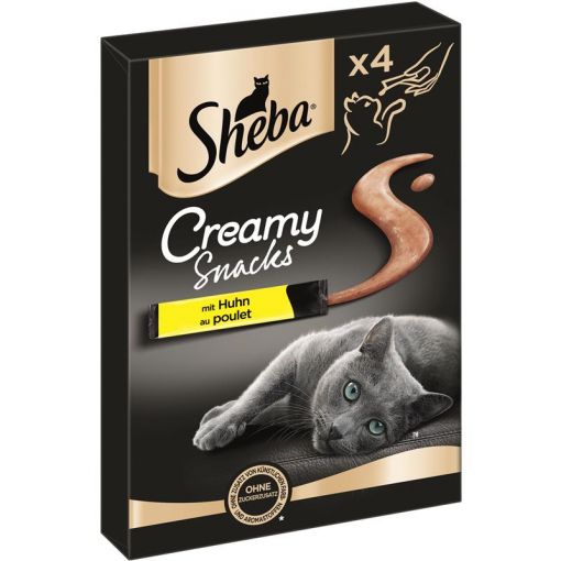 Sheba Creamy Snacks mit Huhn 4x12g (Menge: 11 je Bestelleinheit)
