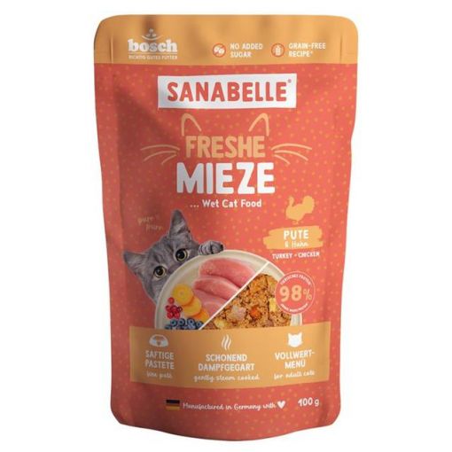 Sanabelle Freshe Mieze Pute & Huhn 100g (Menge: 10 je Bestelleinheit)
