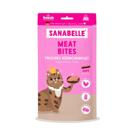 Sanabelle Snack Meat Bites Frisches H&uuml;hnchenfilet 55g (Menge: 7 je Bestelleinheit)