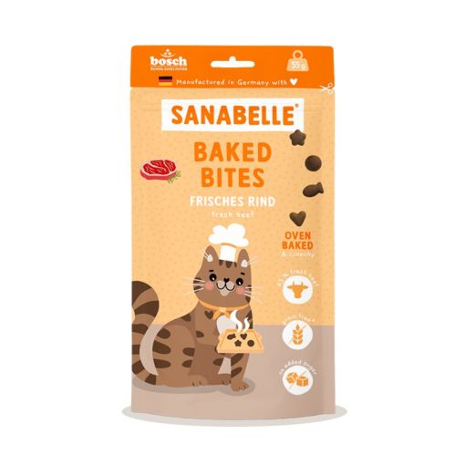 Sanabelle Snack Baked Bites Frisches Rind 55g (Menge: 7 je Bestelleinheit)