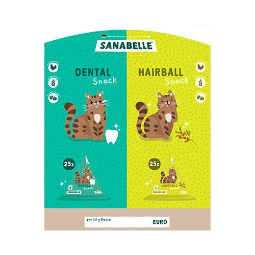 Sanabelle Snack Tetraeder Mix-Display Dental/Hairball #H8573