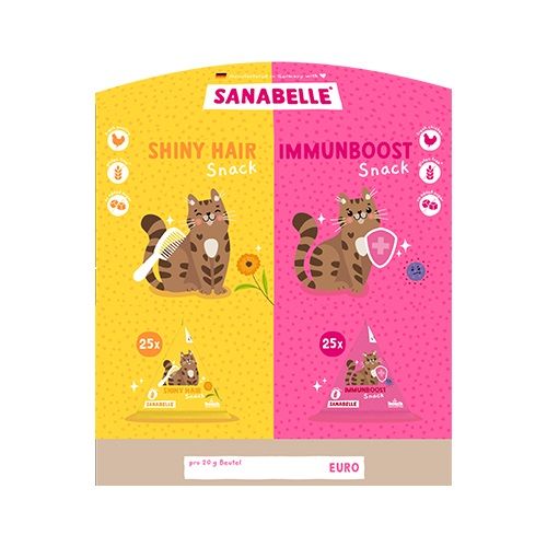 Sanabelle Snack Tetraeder Mix-Display Shiny Hair/Immunboost #H8574 Sanabelle Snack Tetraeder Mix-Display Shiny Hair/Immunboost #H8574