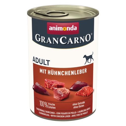 Animonda GranCarno Adult mit Hühnchenleber 400 g (Menge: 12 je Bestelleinheit)