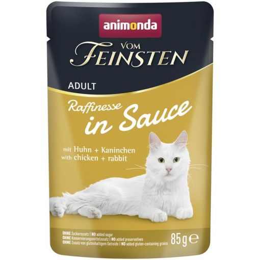Animonda Vom Feinsten Raffinesse in Sauce Adult mit Huhn & Kaninchen 85 g (Menge: 24 je Bestelleinheit)