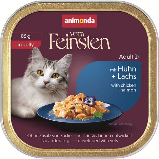Animonda Cat vom Feinsten in Jelly Adult mit Huhn & Lachs 85g (Menge: 32 je Bestelleinheit) Animonda Cat vom Feinsten in Jelly Adult mit Huhn & Lachs 85g (Menge: 32 je Bestelleinheit)