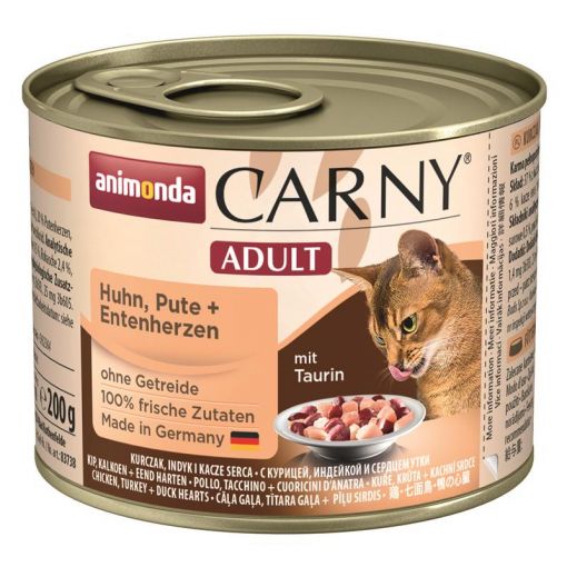 Animonda Carny Adult Huhn & Pute & Entenherzen 200g (Menge: 6 je Bestelleinheit)