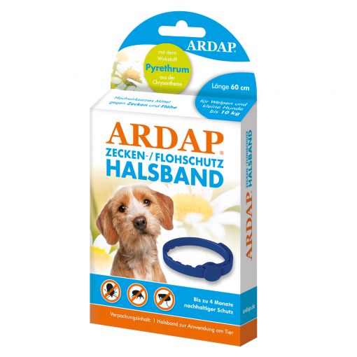 Ardap Zecken- u. Flohhalsband kleine Hunde bis 10 Kg 60 cm