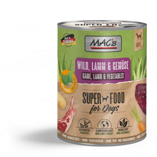 MACs Dog Wild, Lamm & Gem&uuml;se 800g (Menge: 6 je Bestelleinheit)