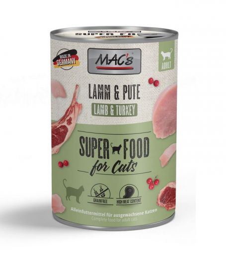 MACs Cat Lamm & Pute 400g (Menge: 6 je Bestelleinheit)