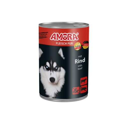 AMORA Dog Fleisch Pur Rind 400g (Menge: 6 je Bestelleinheit)