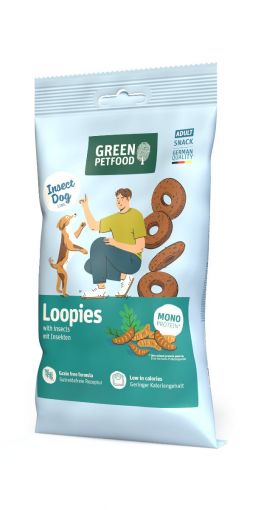 Green Petfood Loopies with Insects 100g (Menge: 12 je Bestelleinheit) Green Petfood Loopies with Insects 100g (Menge: 12 je Bestelleinheit)