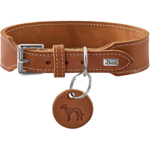 Hunter Halsband Aalborg Rindsleder cognac extrabreit 35/XS Hunter Halsband Aalborg Rindsleder cognac extrabreit 35/XS