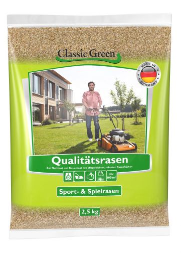 Classic Green Rasen Sport & Spiel Plastikbeutel 2,5kg (Menge: 4 je Bestelleinheit)