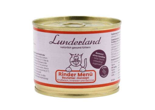 Lunderland Rinder Men&uuml; f&uuml;r Katzen 200 g