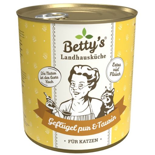 Bettys Landhausküche Katze Dose Geflügel pur 800g (Menge: 6 je Bestelleinheit) Bettys Landhausküche Katze Dose Geflügel pur 800g (Menge: 6 je Bestelleinheit)