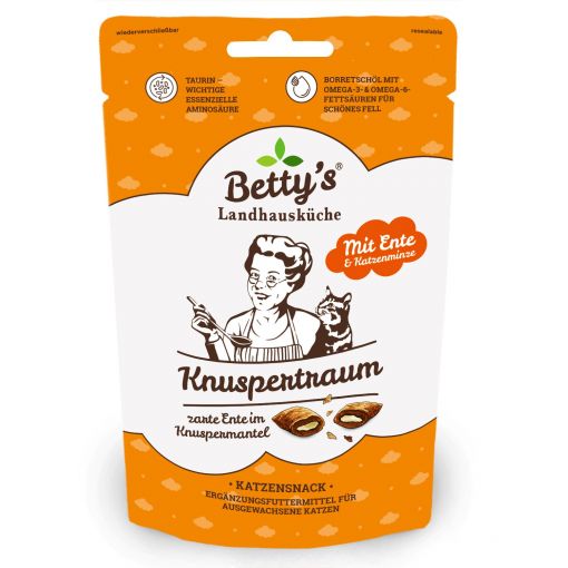 Bettys Landhausk&uuml;che Cat Snack Knuspertraum Ente & Katzenminze 50g