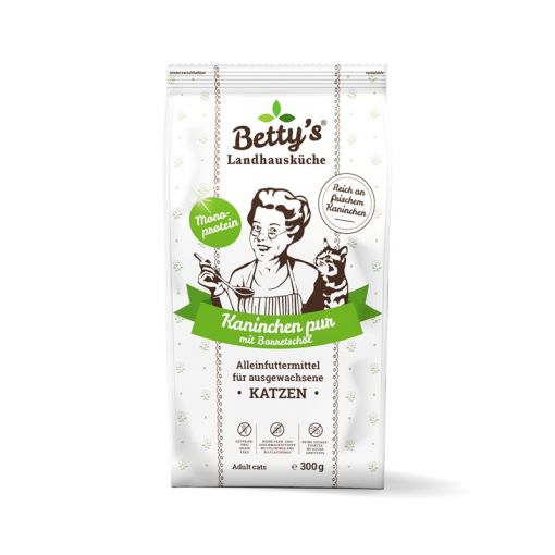 Bettys Landhausküche Katze Adult Trocken Kaninchen pur 300g Bettys Landhausküche Katze Adult Trocken Kaninchen pur 300g