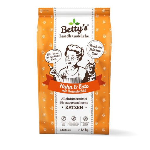 Bettys Landhausküche Katze Adult Trocken Huhn & Ente 1,4 kg