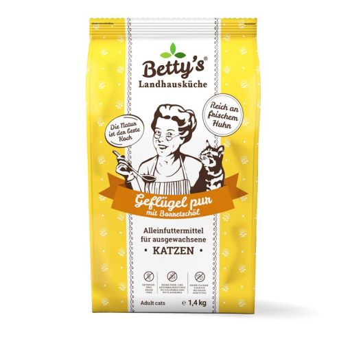 Bettys Landhausküche Katze Adult Trocken Geflügel pur 1,4 kg Bettys Landhausküche Katze Adult Trocken Geflügel pur 1,4 kg