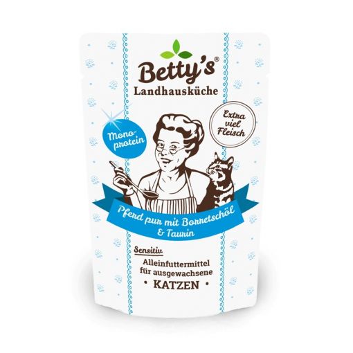 Bettys Landhausküche Katze PB Pferd Pur 100g (Menge: 12 je Bestelleinheit) Bettys Landhausküche Katze PB Pferd Pur 100g (Menge: 12 je Bestelleinheit)