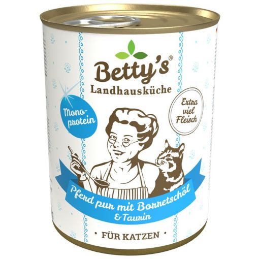 Bettys Landhausküche Katze Dose Pferd Pur 200g (Menge: 6 je Bestelleinheit) Bettys Landhausküche Katze Dose Pferd Pur 200g (Menge: 6 je Bestelleinheit)
