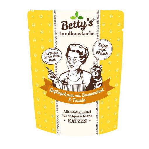 Bettys Landhausküche P.B. Katze Geflügel Pur mit Borretschöl 250g (Menge: 6 je Bestelleinheit) Bettys Landhausküche P.B. Katze Geflügel Pur mit Borretschöl 250g (Menge: 6 je Bestelleinheit)