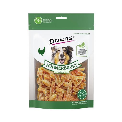 Dokas Dog Hühnerbrust in Stückchen 200 g (Menge: 9 je Bestelleinheit)