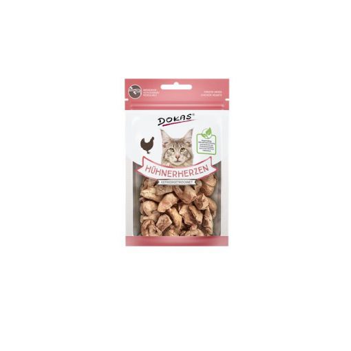 Dokas Cat Snack Hühnerherzen gefriergetr. 15g (Menge: 6 je Bestelleinheit)